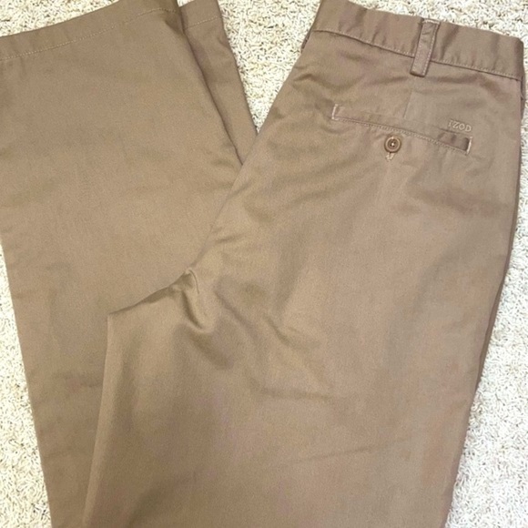 Izod American Chino No Wrinkle Flat Front Khakis Pants Size 36x34 - Picture 5 of 7